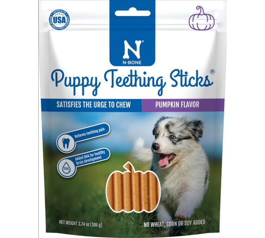 N-Bone Puppy Teething Sticks Pumpkin Flavor,