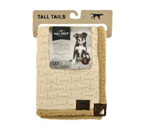 Tall Tails Dog Micro Blanket Sherpa Bone,