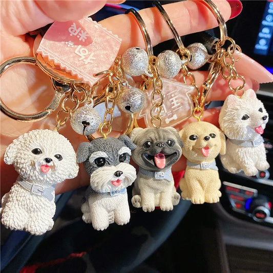 Cute Teddy French Bulldog Keychains