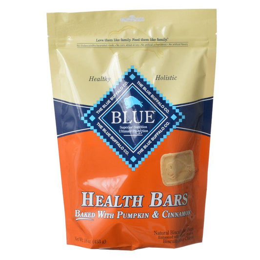 Canine's World Biscuits, Cookies & Crunchy Dog Treats Blue Buffalo Health Bars Dog Biscuits - Baked with Pumpkin & Cinnamon Blue Buffalo