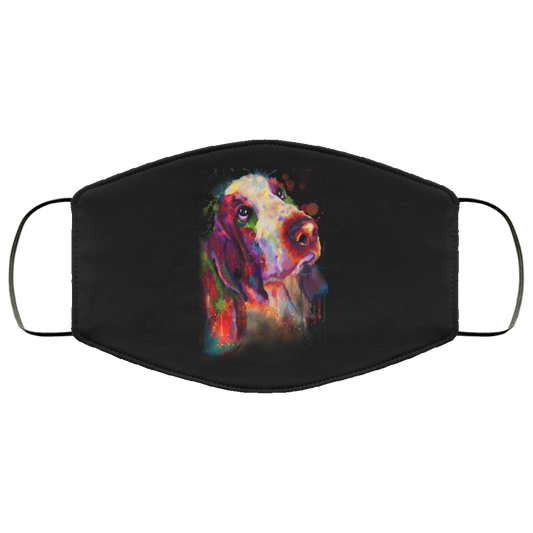 Canine's World Face Masks Hand painted bassethound human Face Mask Ultimate Shield