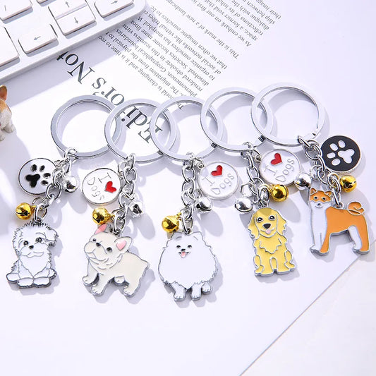 Cute Dog Pet Memorial Keychain