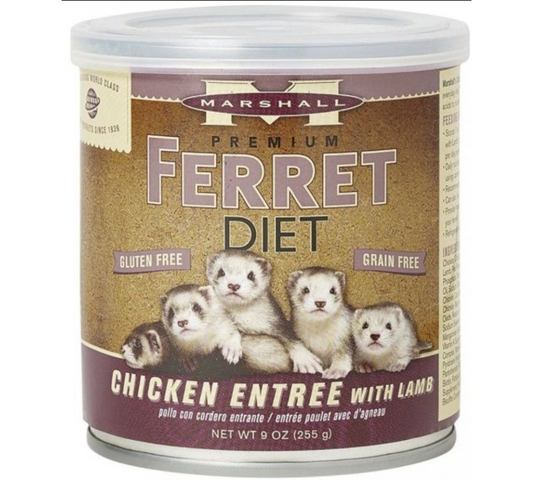 Marshall Premium Ferret Diet Chicken Entrée with Lamb, 9 Oz Jar
