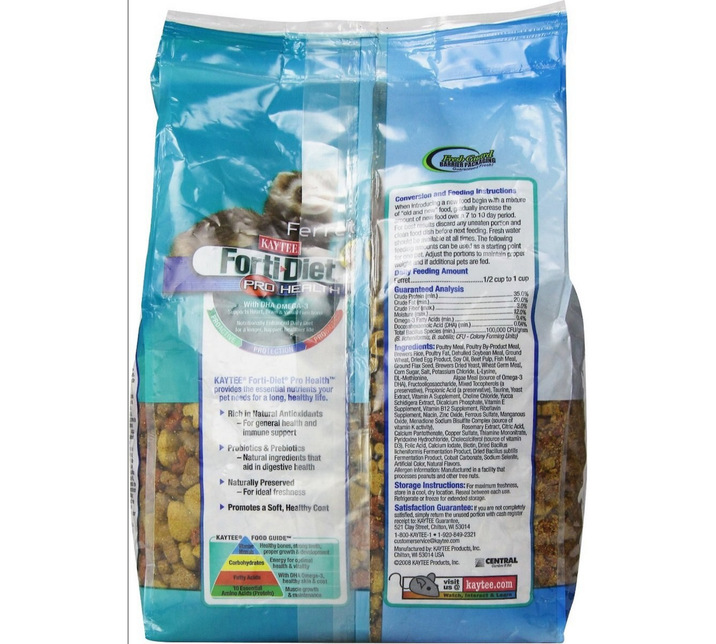 Kaytee Forti-Diet Pro Health Ferret Food, 3-lb bag