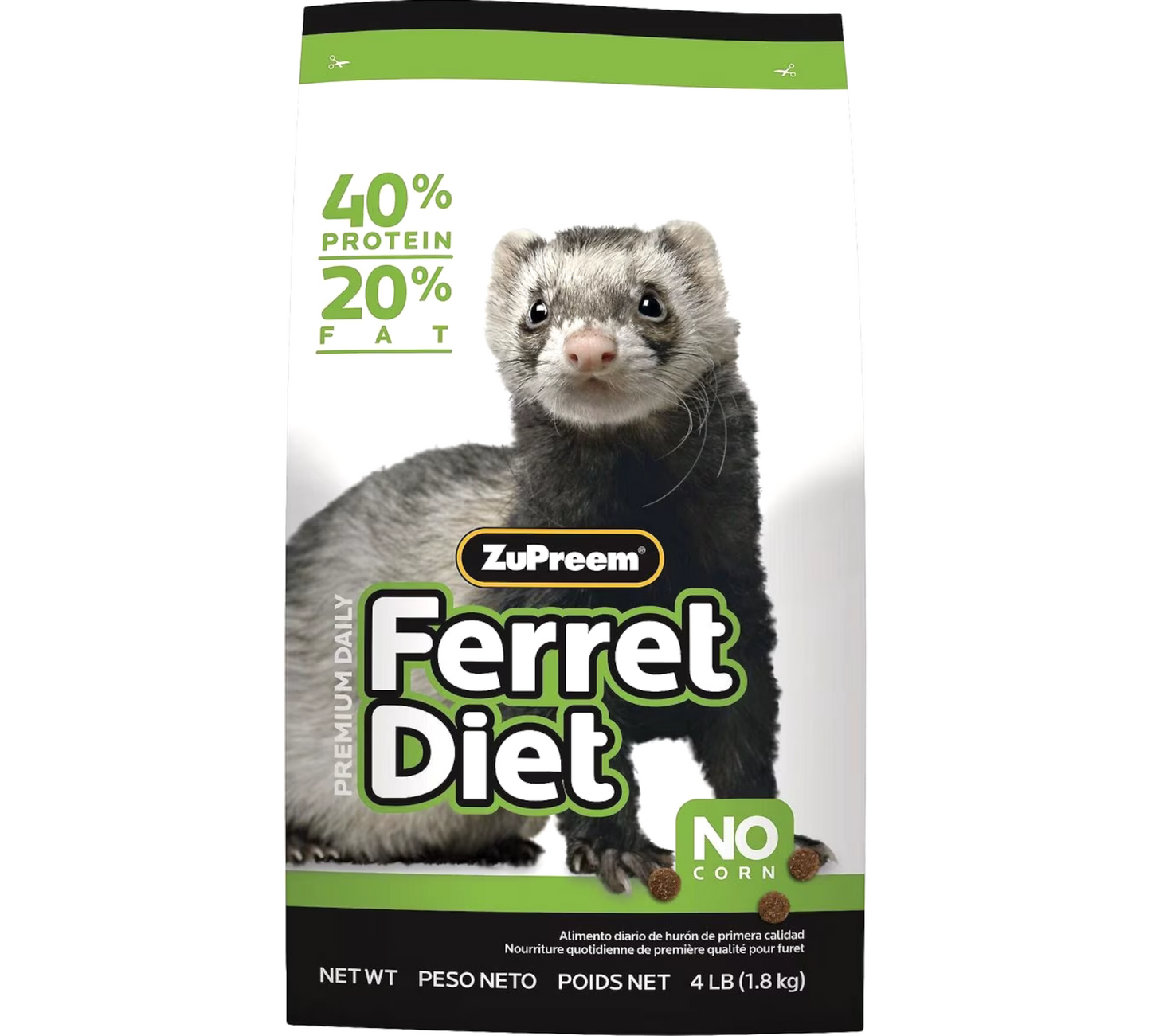 ZuPreem Premium Corn-Free Daily Diet Ferret Food, 4-lb