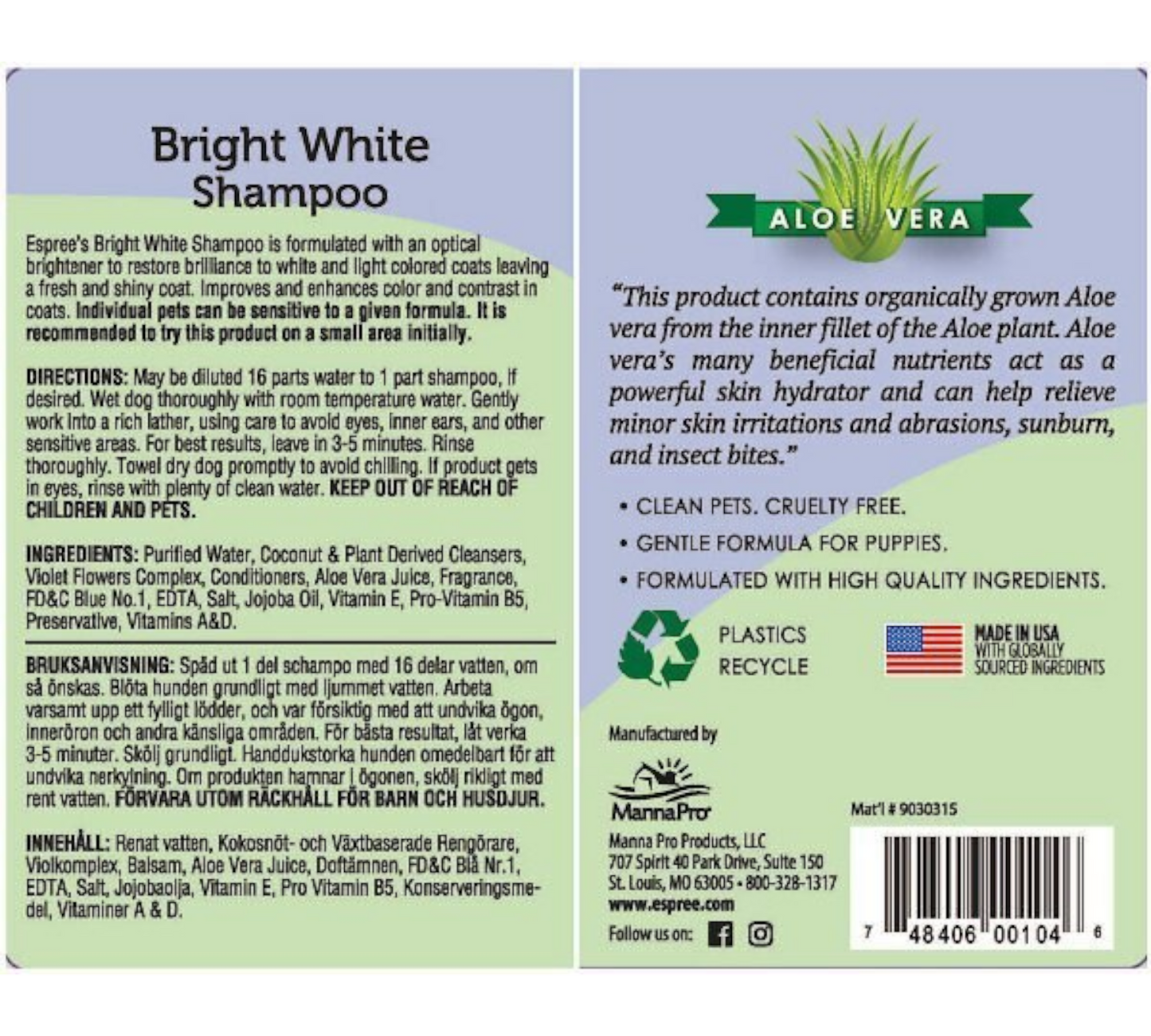 Espree Bright White Shampoo for Dogs,