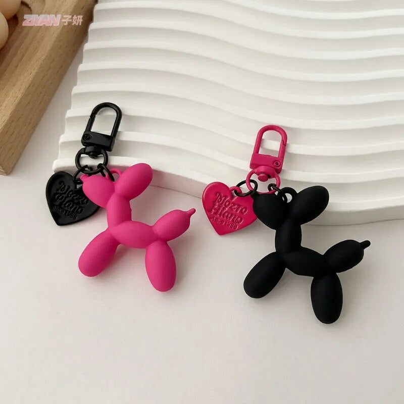 Kawaii Cartoon Balloon Dog Keychains