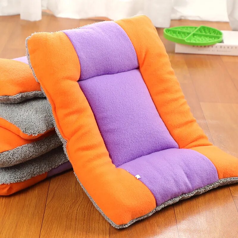 Reversible S-5XL Washable Dog & Cat Bolster Bed Mat with Soft Fleece