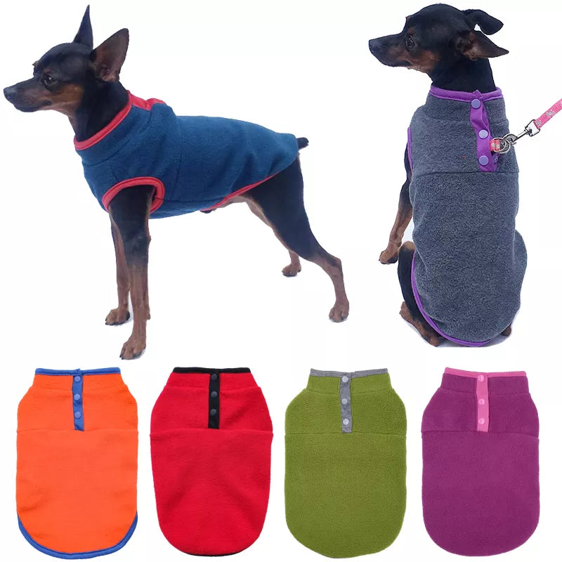 Warm Fleece Vest for Small-Medium Dogs & Cats