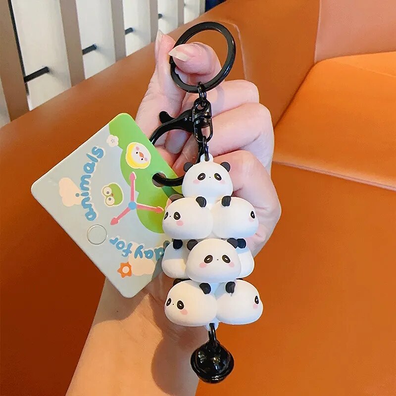 Cute Cartoon Animal Keychain: Panda, Chick, Pig