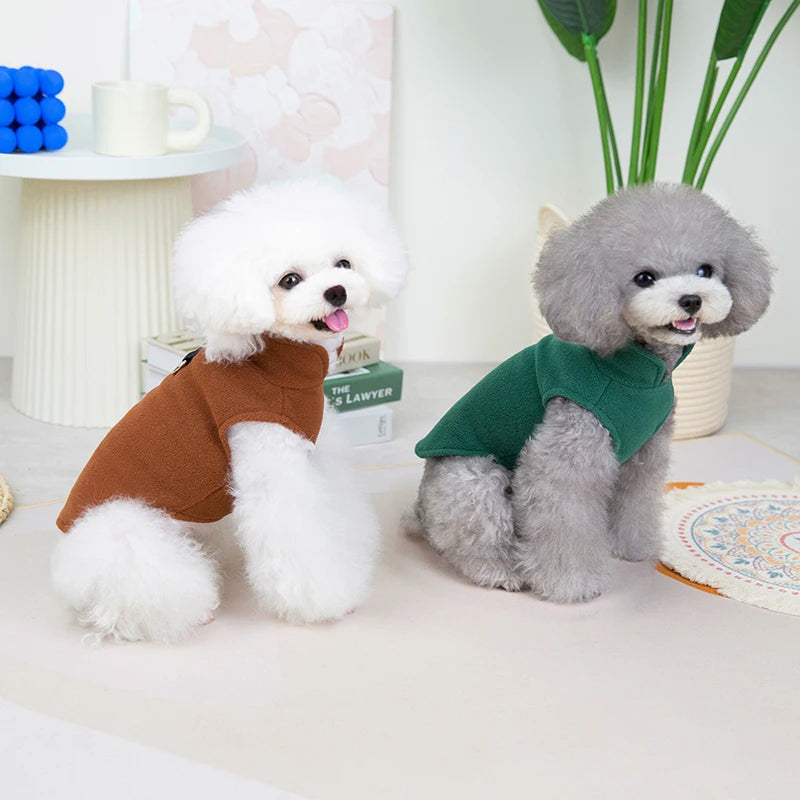Fleece-warm attire for small dogs – perfect for Chihuahuas and Pugs in autumn/winter