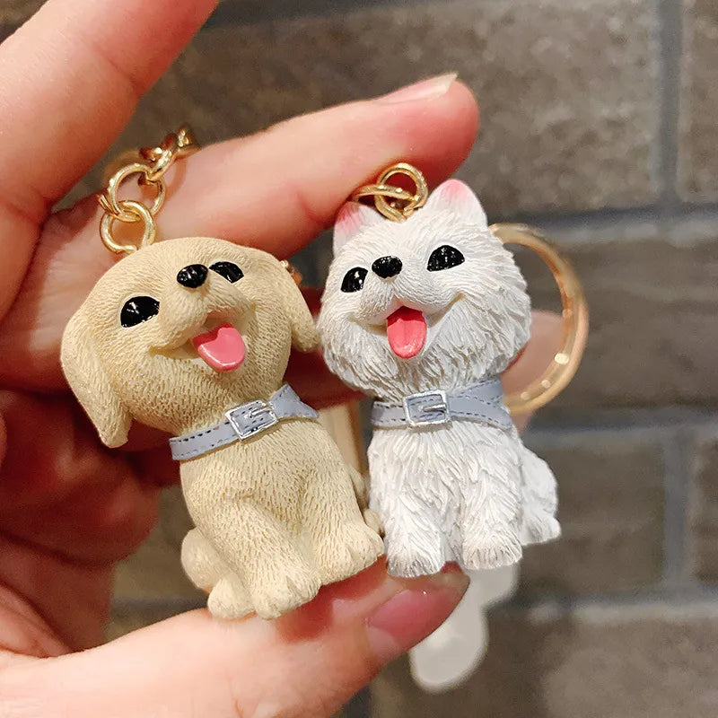 Cute Teddy French Bulldog Keychains for Women