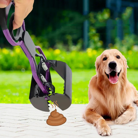 Long-Handle Pet Poop Scooper for Clean Outdoor Cleaning