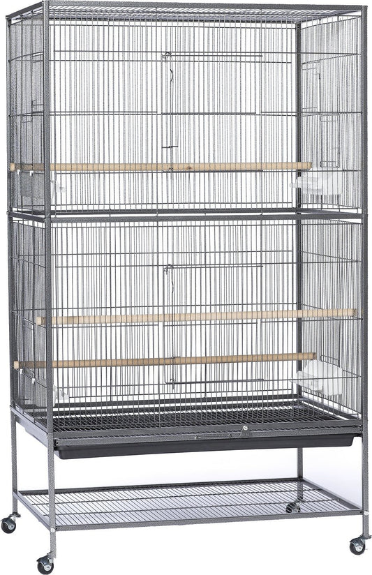 Canine's World Parrot Cages Pet Products Wrought Iron Small & Medium Birds Flight Cage, Black Hammertone Prevue Pet Products