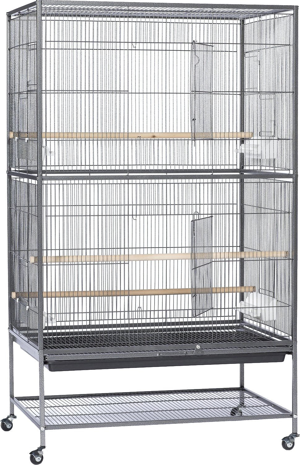 Canine's World Parrot Cages Pet Products Wrought Iron Small & Medium Birds Flight Cage, Black Hammertone Prevue Pet Products