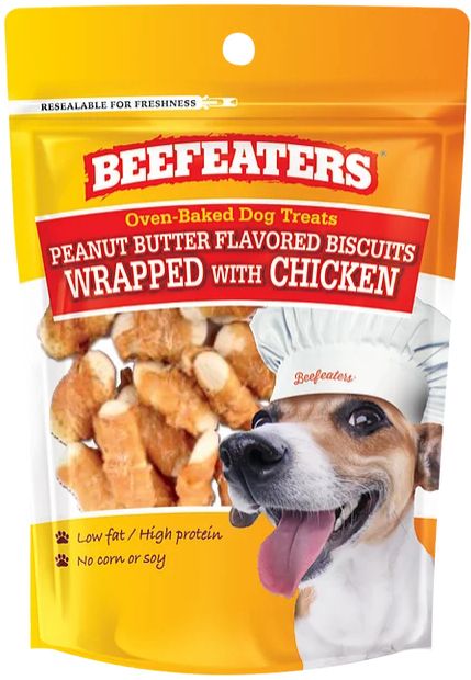 Canine's World Biscuits, Cookies & Crunchy Dog Treats Beefeaters Oven Baked Peanut Butter with Chicken Biscuit for Dogs Beefeaters