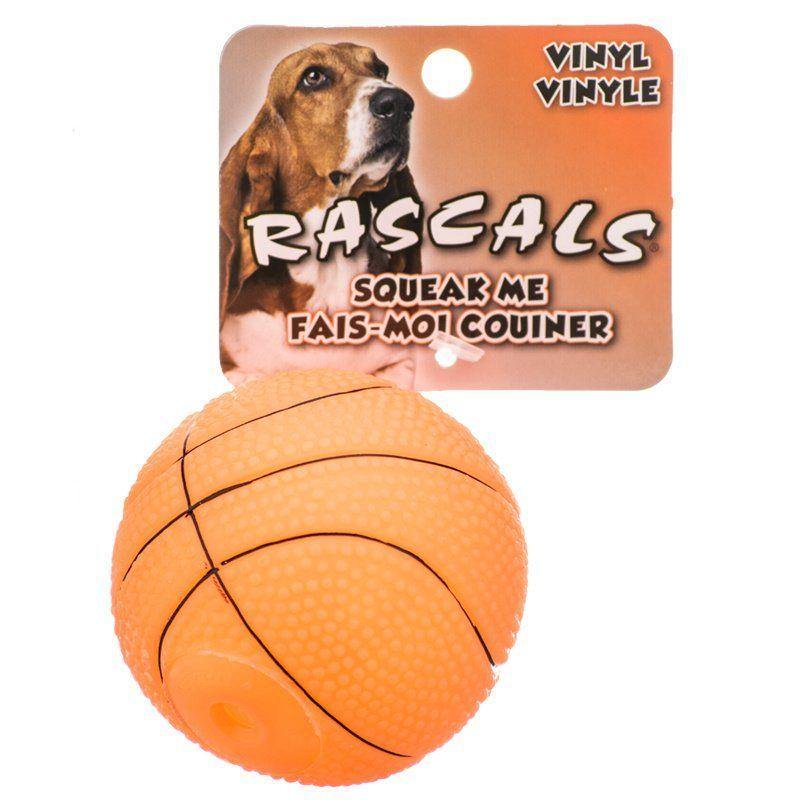 Canine's World Dog Ball Toys Rascals Vinyl Basketball for Dogs Coastal Pet