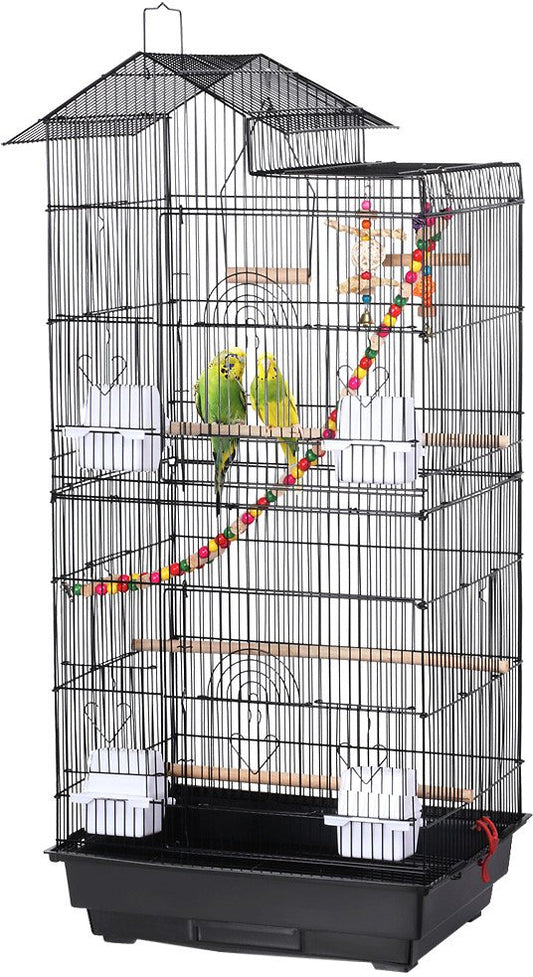 Canine's World Parrot Cages Yaheetech 39-in Parrot Bird Cage, Black, Large Yaheetech
