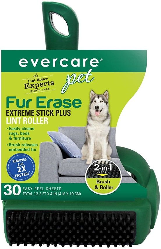 Canine's World Dog Brushes & Combs Evercare Pet Fur Erase Extreme Stick Plus Lint Roller Evercare