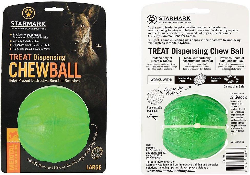 Canine's World Balls Starmark Treat Dispensing Chew Ball Dog Toy, Starmark