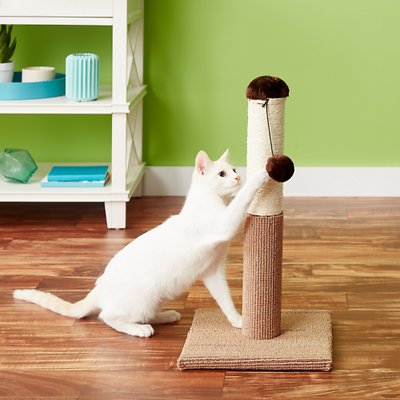 Canine's World Cat Scratcher Four Paws Super Catnip 21-in Sisal Cat Scratching Post Four Paws