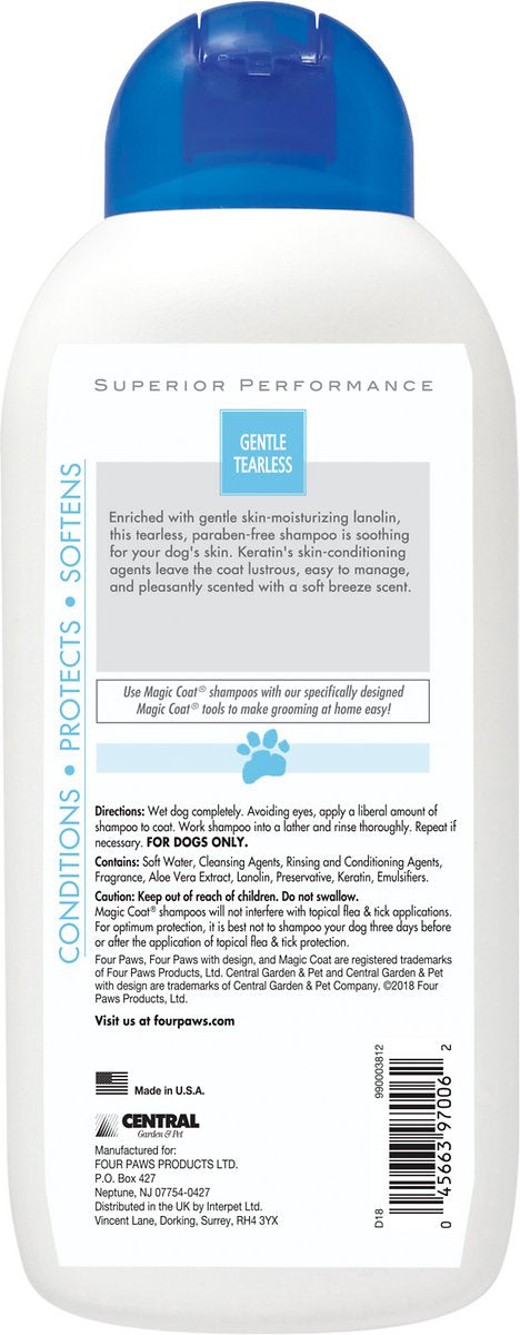 Canine's World Dog Shampoos Magic Coat Tearless Shampoo for Dogs & Puppies Four Paws