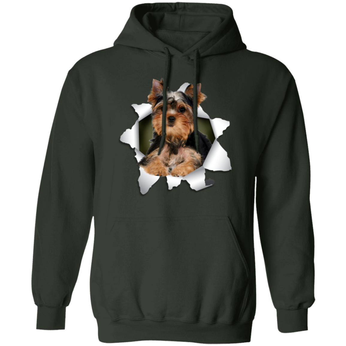Canine's World Sweatshirts YORKSHIRE TERRIER 3D Pullover Hoodie 8 oz. Ultimate Shield