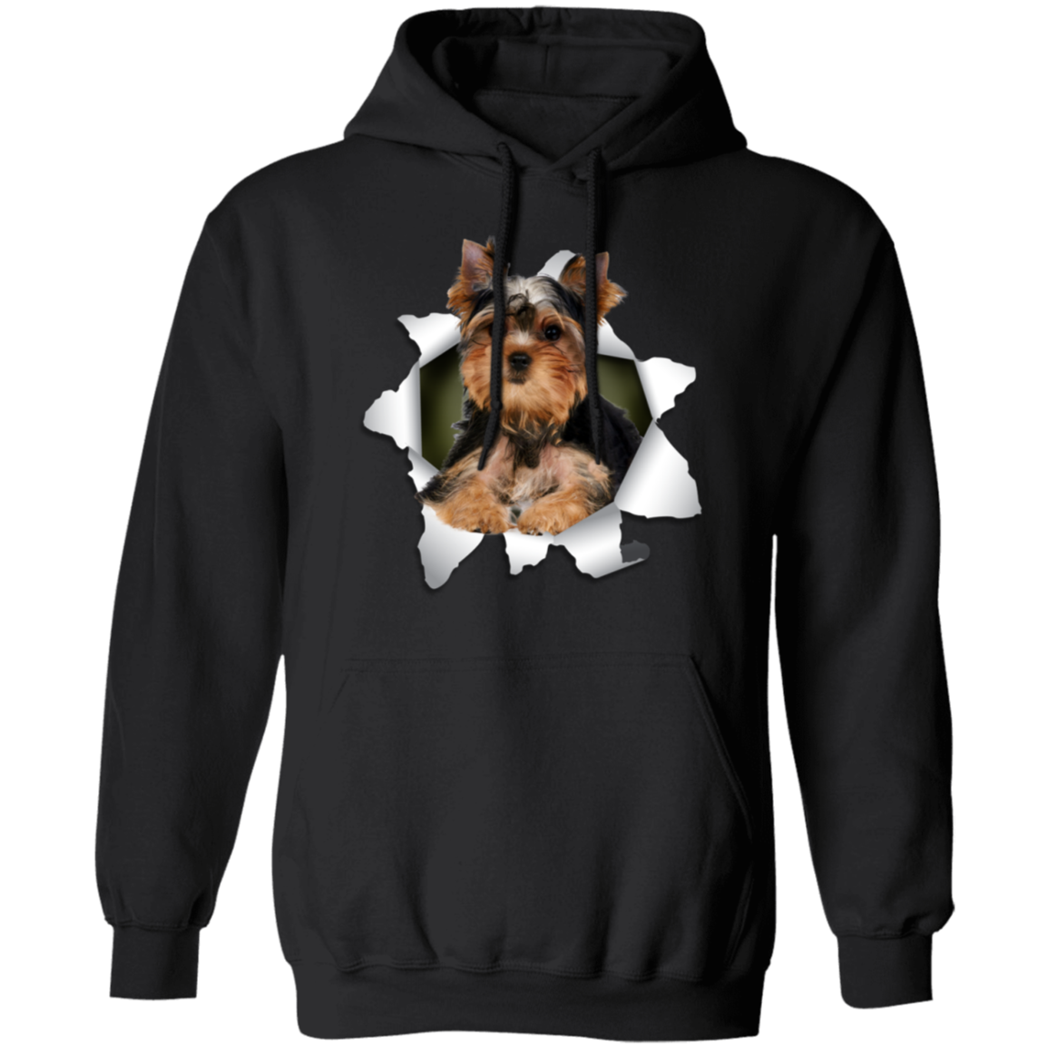 Canine's World Sweatshirts YORKSHIRE TERRIER 3D Pullover Hoodie 8 oz. Ultimate Shield