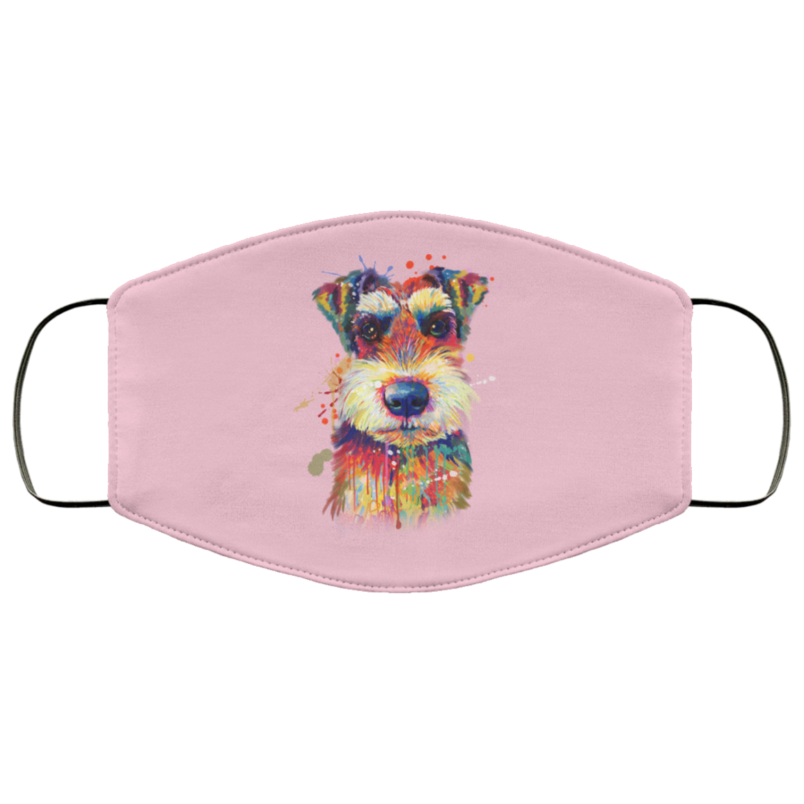 Canine's World Face Masks Hand painted Schnauzer human Face Mask Ultimate Shield