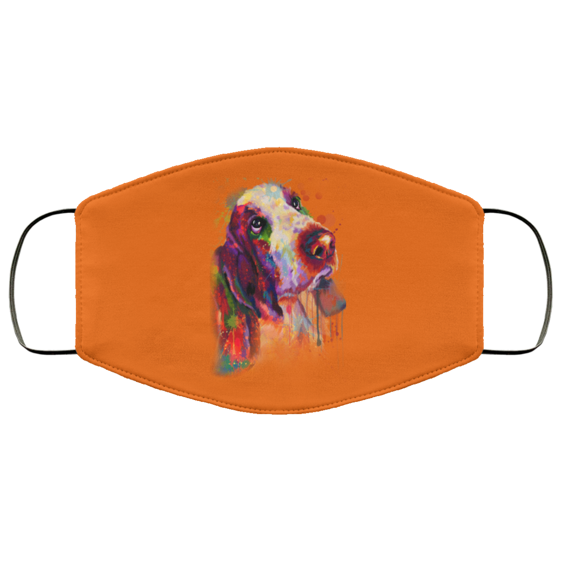 Canine's World Face Masks Hand painted bassethound human Face Mask Ultimate Shield