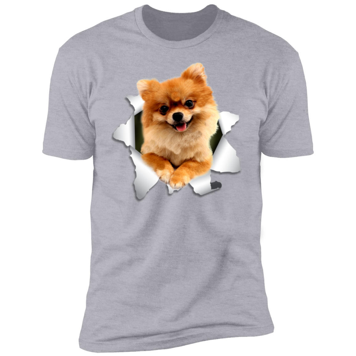 Canine's World T-Shirts POMERANIAN 3D Premium Short Sleeve T-Shirt Ultimate Shield