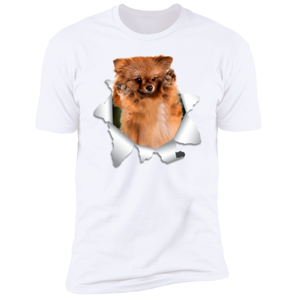 Canine's World T-Shirts GERMAN SPITZ KLEIN 3D Premium Short Sleeve T-Shirt Ultimate Shield