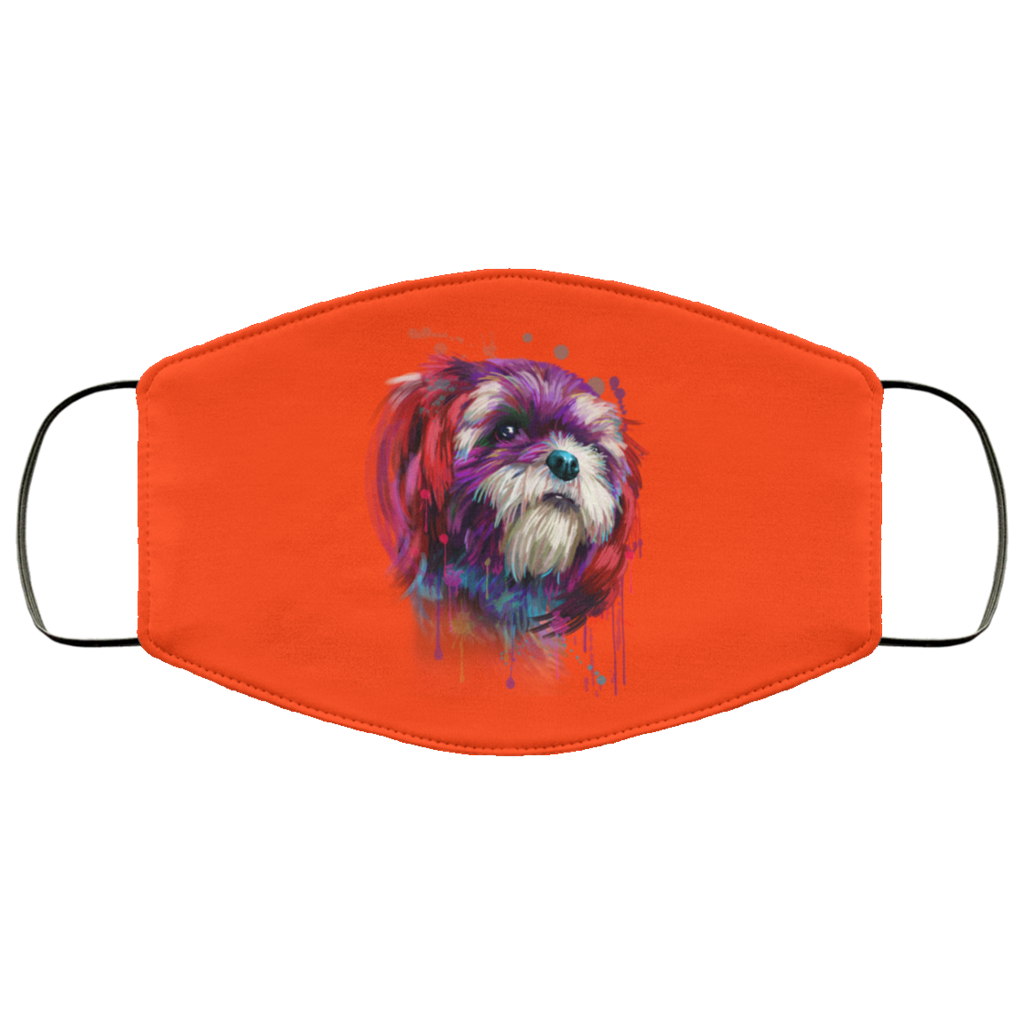 Canine's World Face Masks Hand painted Shih Tzu human Face Mask Ultimate Shield
