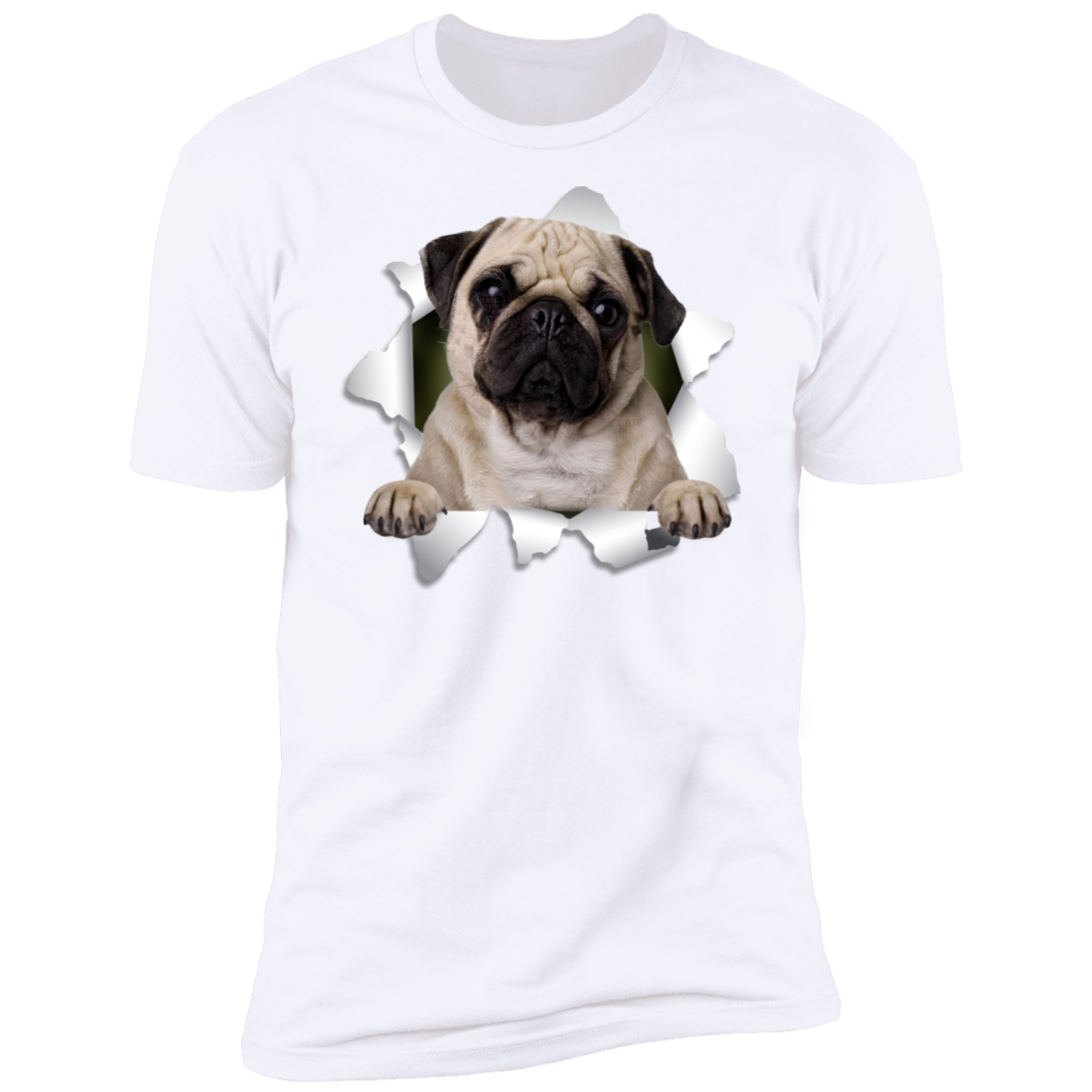 Canine's World T-Shirts PUG 3D Premium Short Sleeve T-Shirt Ultimate Shield