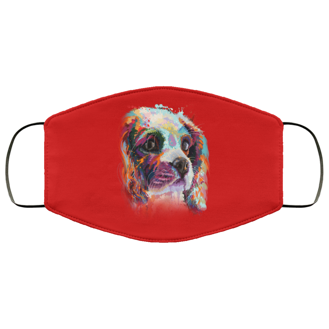 Canine's World Face Masks Hand painted cavalier human Face Mask Ultimate Shield