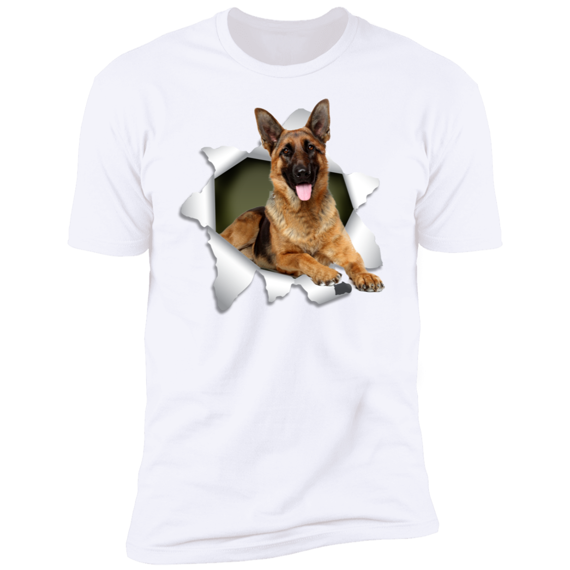 Canine's World T-Shirts GERMAN SHEPHERD 3D Premium Short Sleeve T-Shirt Ultimate Shield