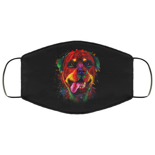 Canine's World Face Masks Hand painted rottweiler human Face Mask Ultimate Shield