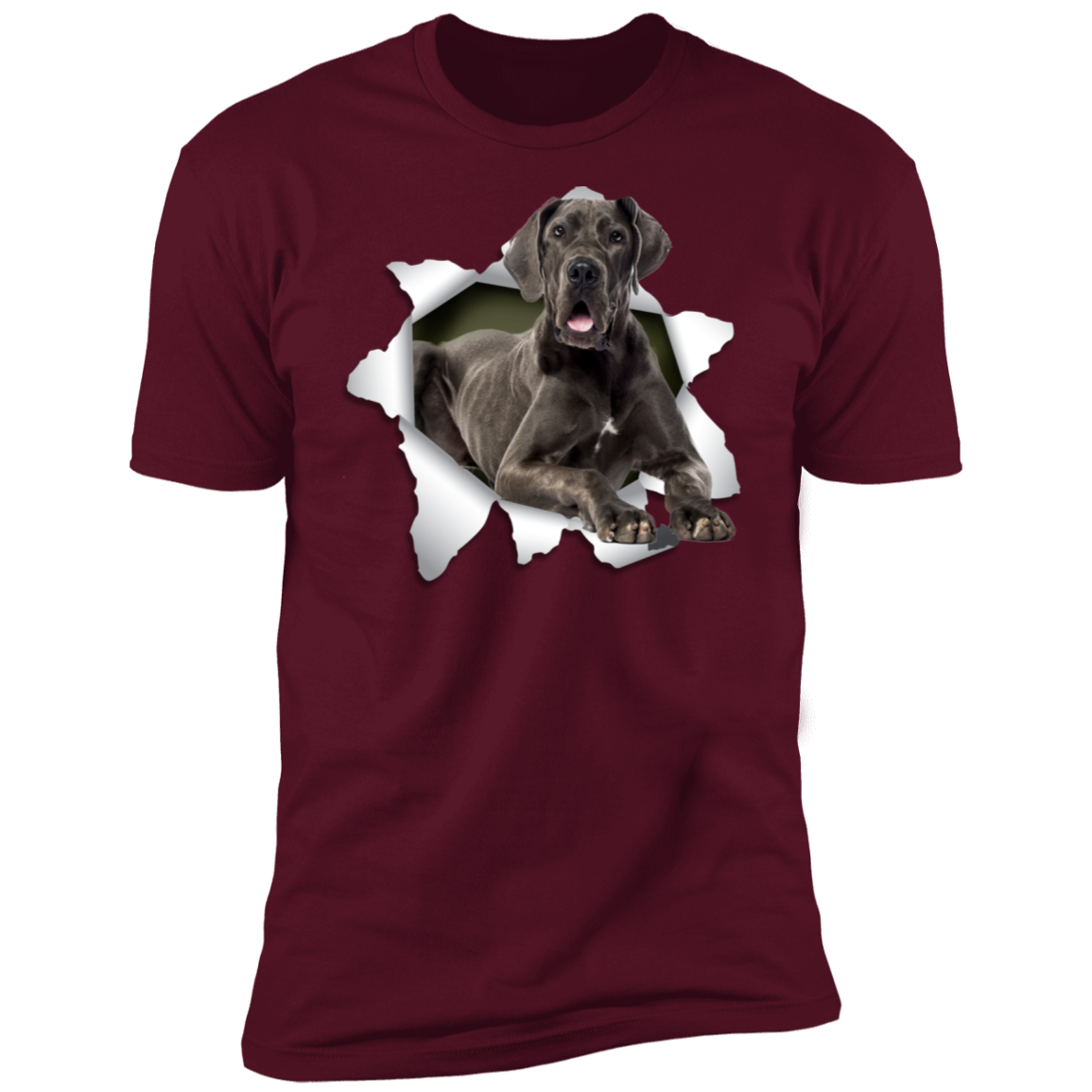 Canine's World T-Shirts GREAT DANE 3D Premium Short Sleeve T-Shirt Ultimate Shield