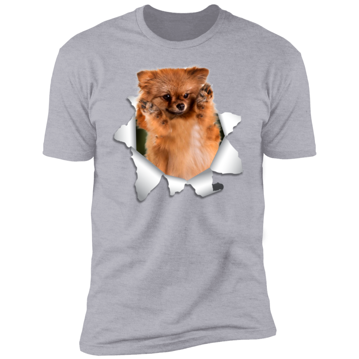 Canine's World T-Shirts GERMAN SPITZ KLEIN 3D Premium Short Sleeve T-Shirt Ultimate Shield