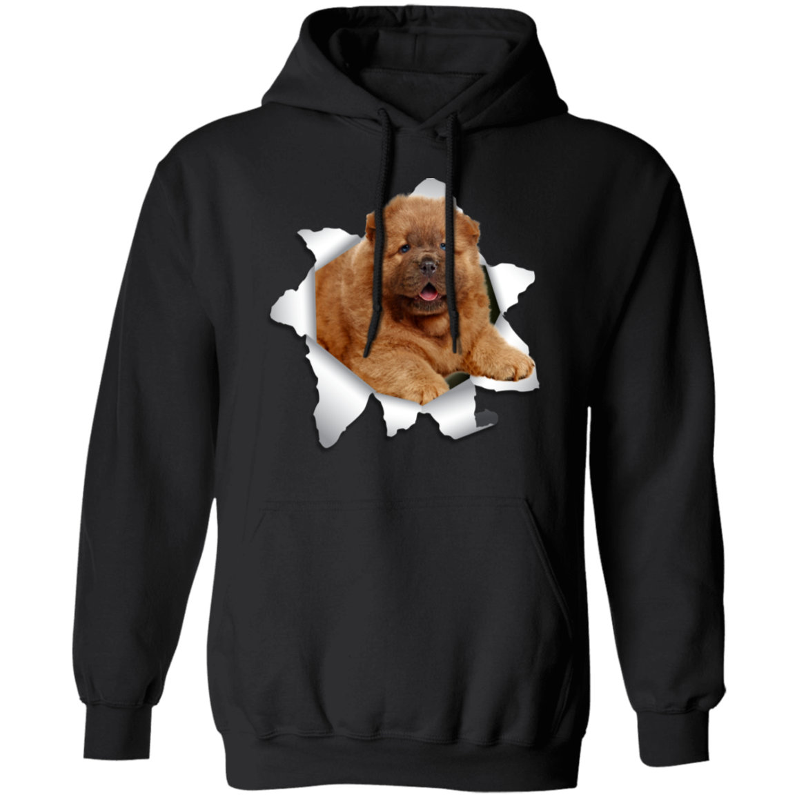 Canine's World Sweatshirts CHOW CHOW 3D Pullover Hoodie 8 oz. Ultimate Shield