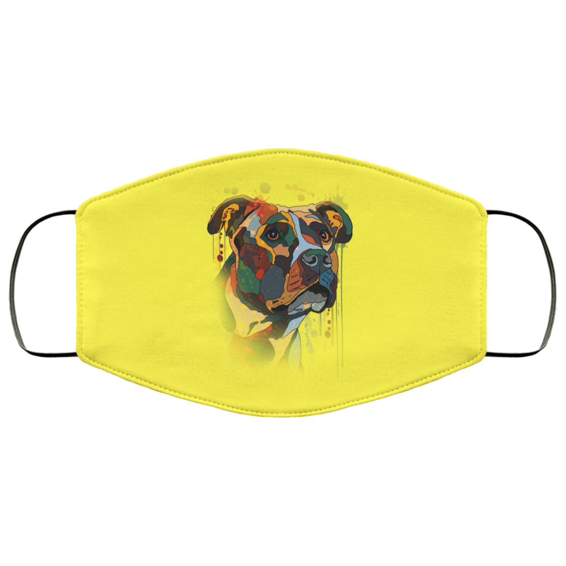 Canine's World Face Masks Hand painted pitbull human Face Mask Ultimate Shield