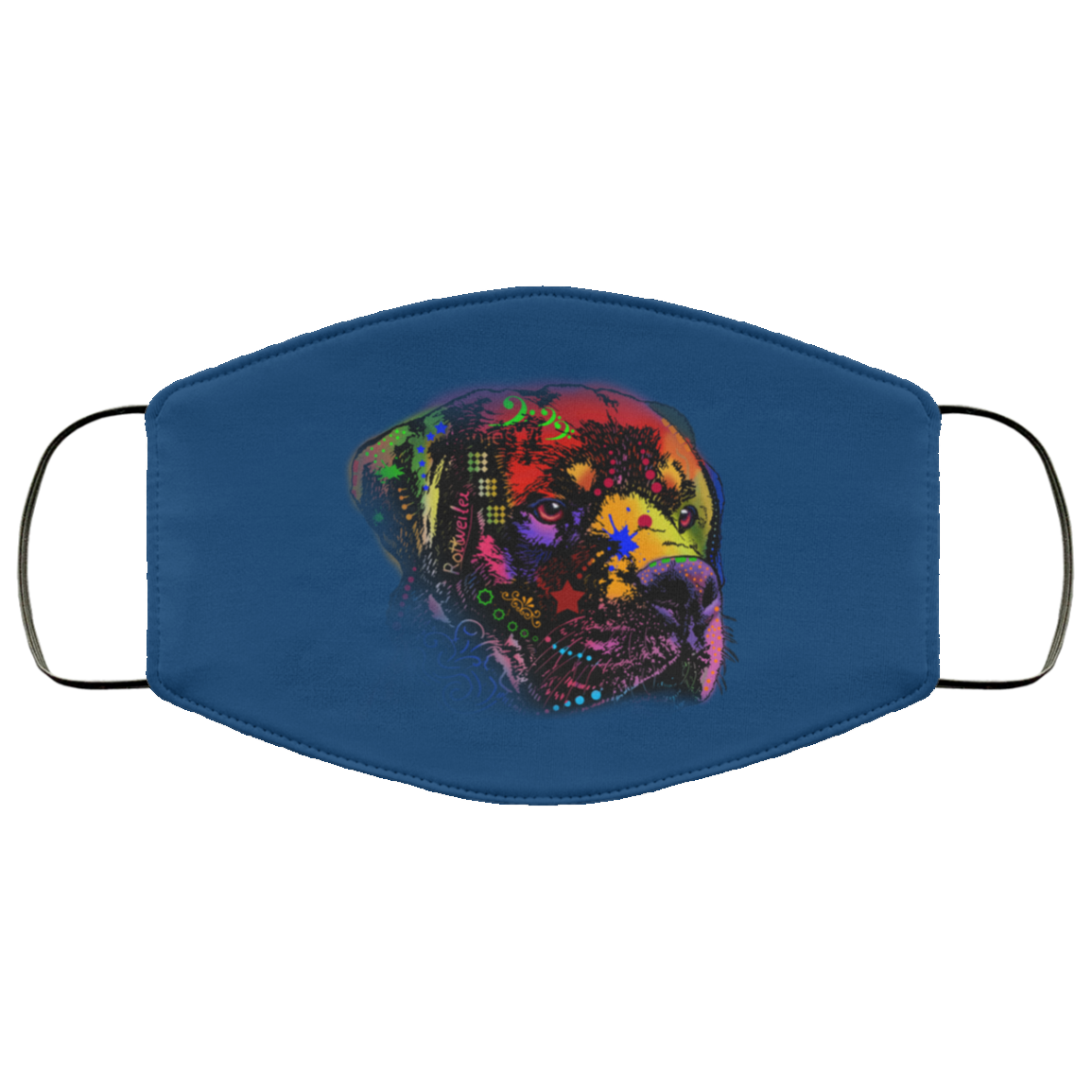 Canine's World Face Masks Hand painted rottweiler human Face Mask Ultimate Shield