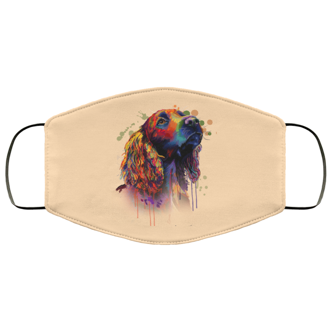 Canine's World Face Masks Hand painted cocker spaniel human Face Mask Ultimate Shield