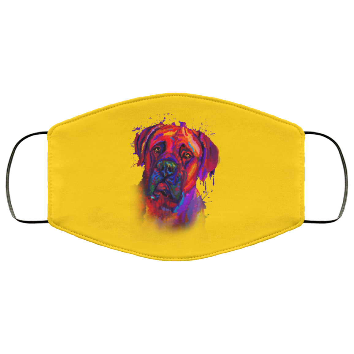Canine's World Face Masks Hand painted Bullmastiff human Face Mask Ultimate Shield