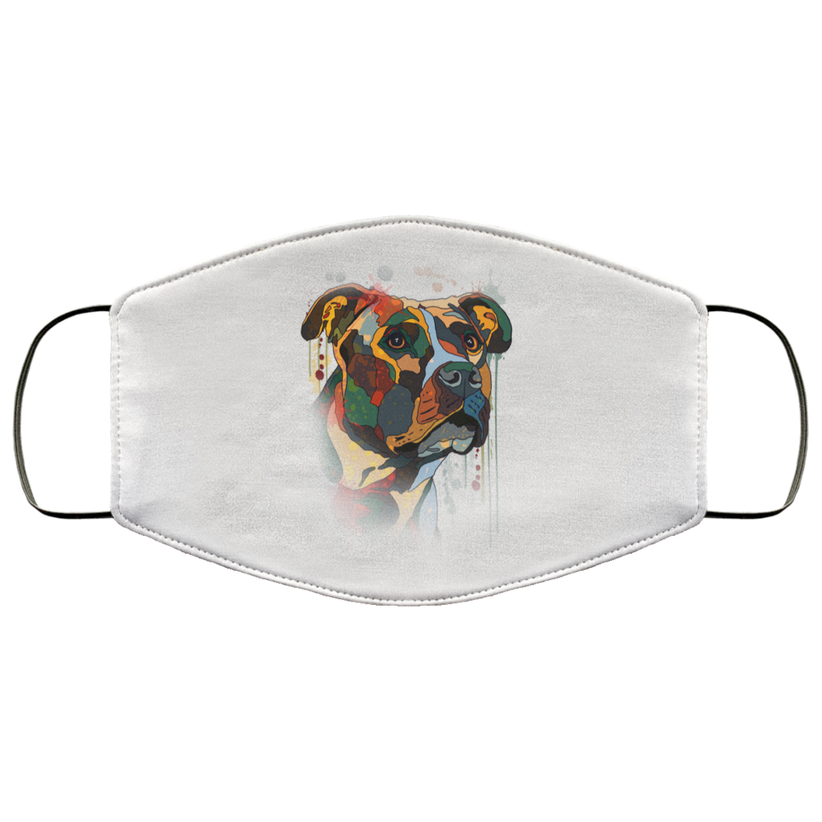 Canine's World Face Masks Hand painted pitbull human Face Mask Ultimate Shield