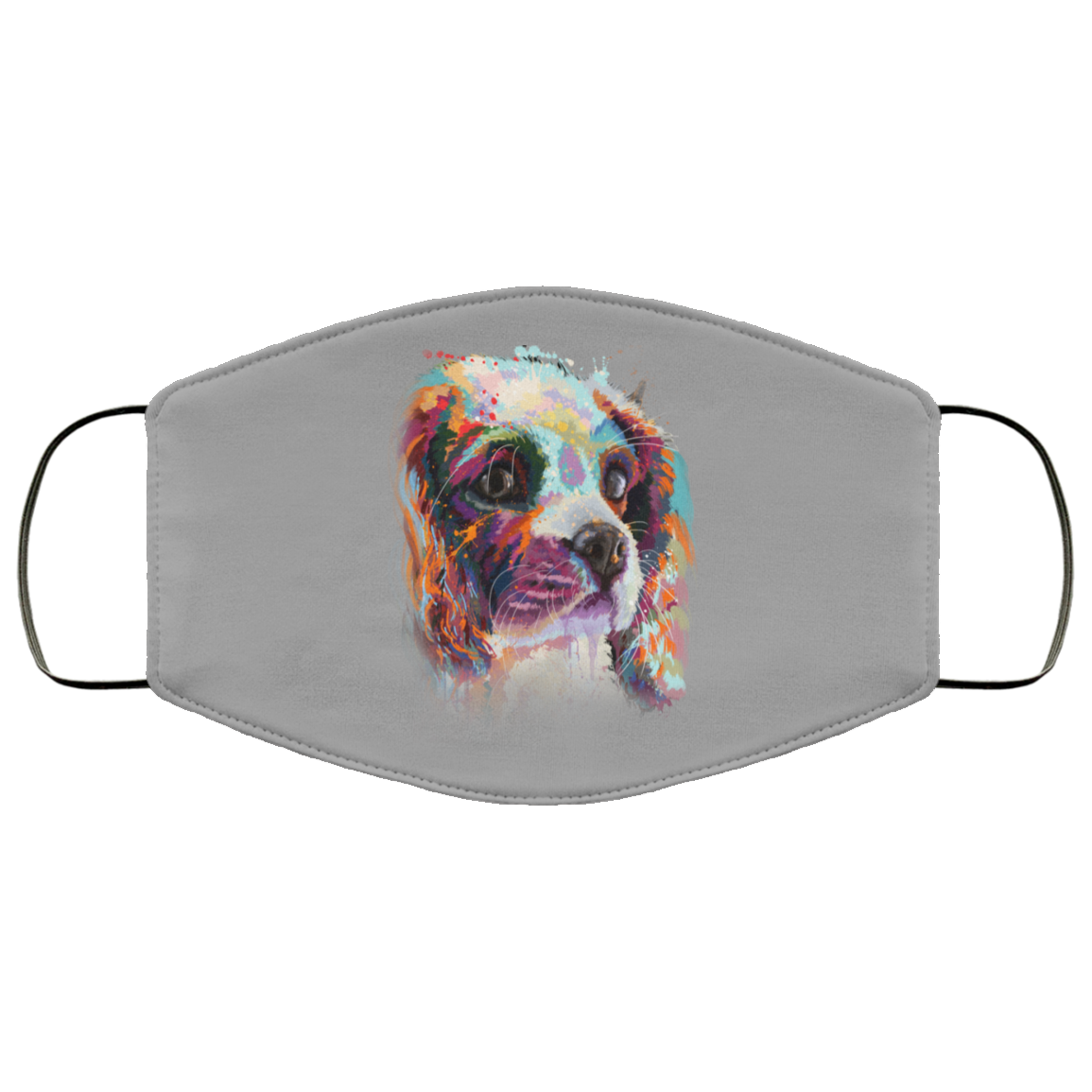 Canine's World Face Masks Hand painted cavalier human Face Mask Ultimate Shield