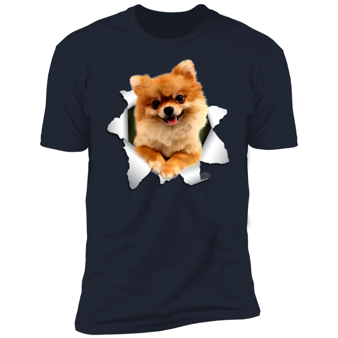 Canine's World T-Shirts POMERANIAN 3D Premium Short Sleeve T-Shirt Ultimate Shield