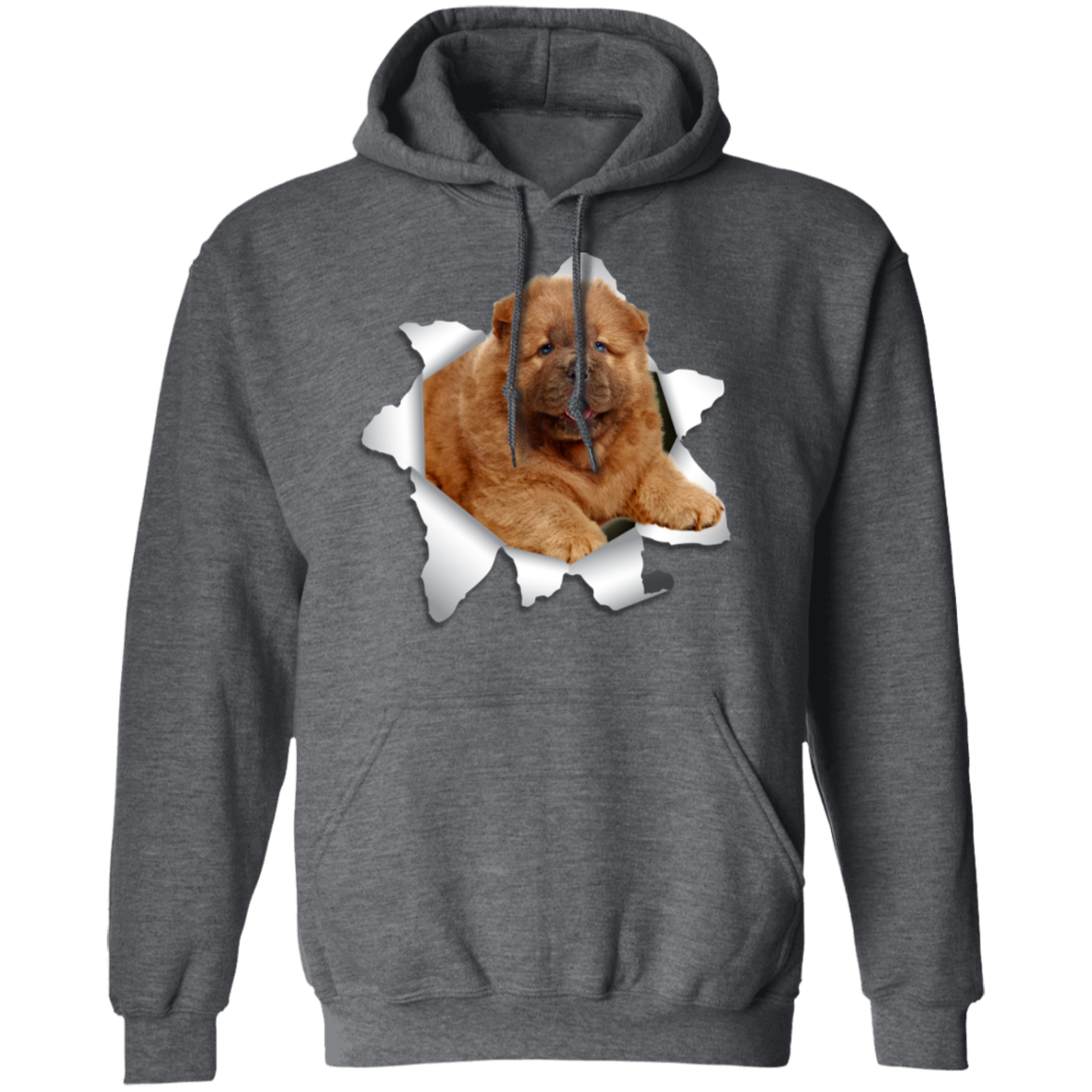 Canine's World Sweatshirts CHOW CHOW 3D Pullover Hoodie 8 oz. Ultimate Shield