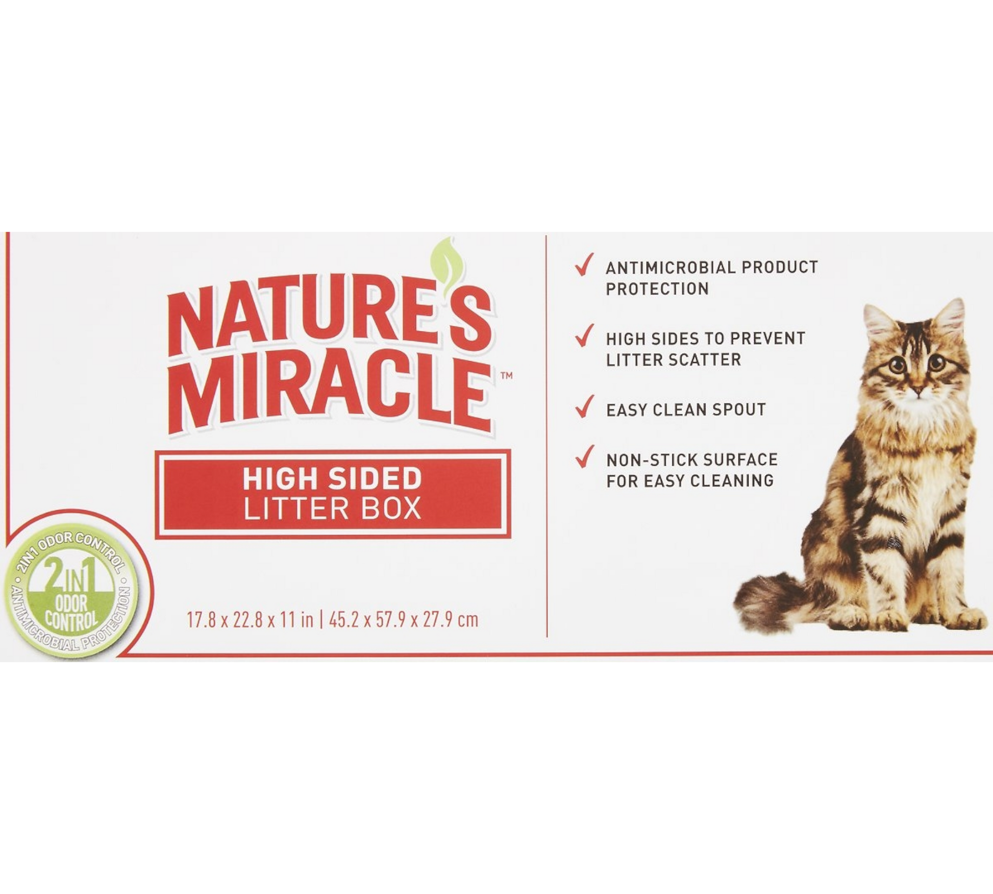 Canine's World Cat Litter Boxes Nature's Miracle High Side Plastic Litter Pan Natures Miracle