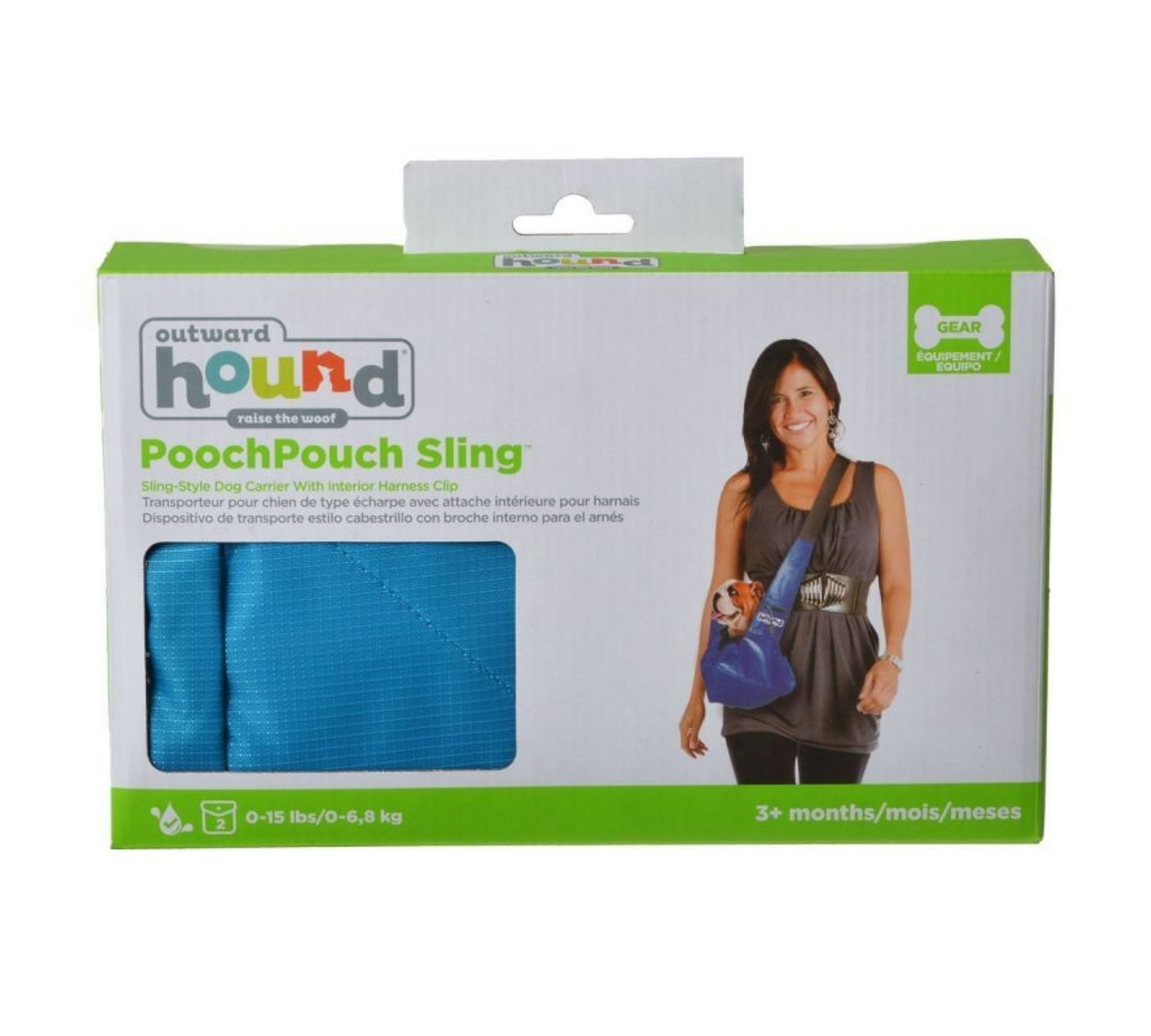 Canine's World Dog Carrier Bags Outward Hound PoochPouch Dog Sling, Blue Outward Hound